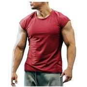Xysaqa Men's Active Athletic Tank Tops, Workout Gym Muscle Tee Bodybuilding Casual Sleeveless T Shirts for Men M-4XL